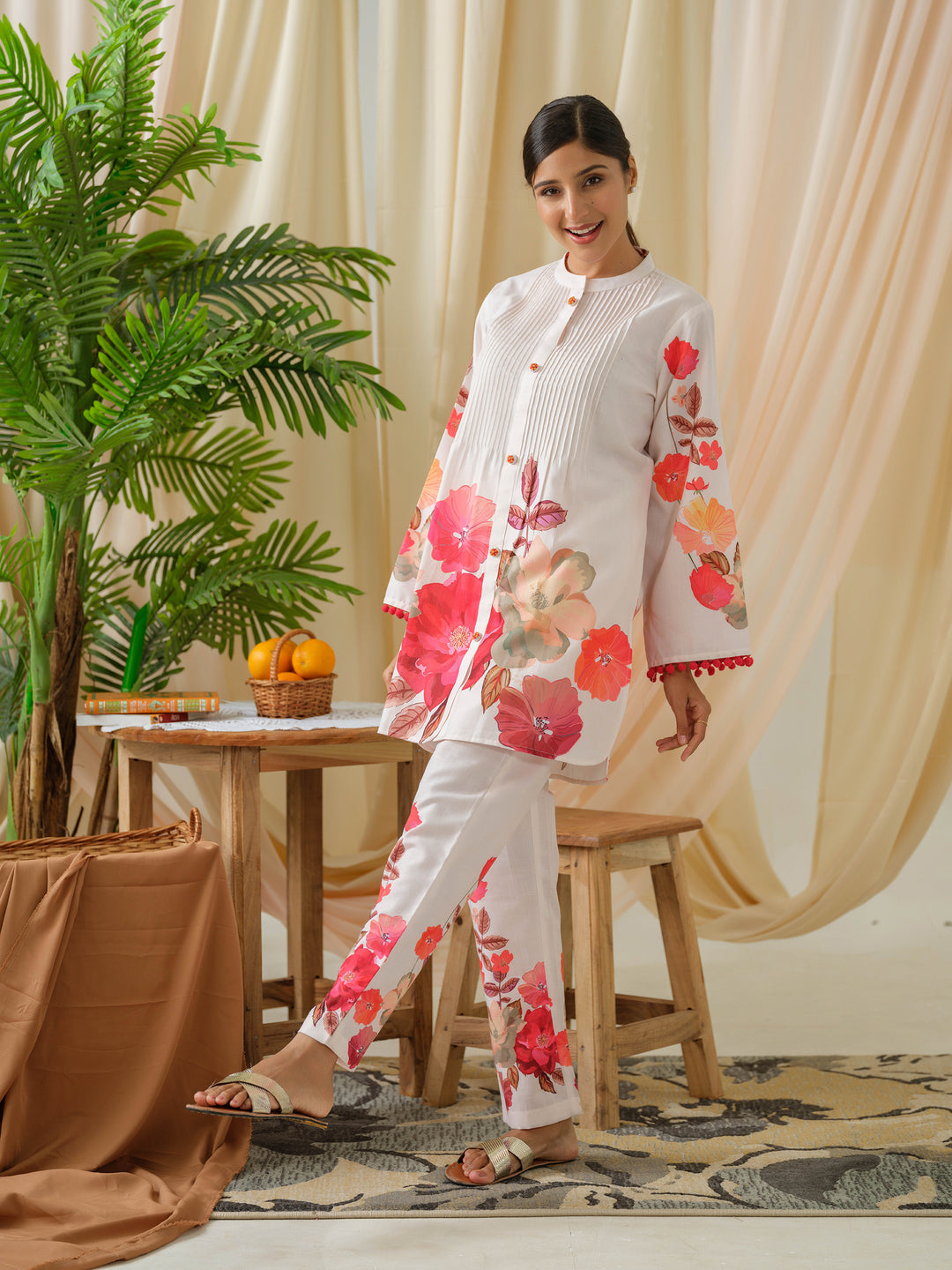 Ayesha Angel Digital Printed Muslin Co-ord Set