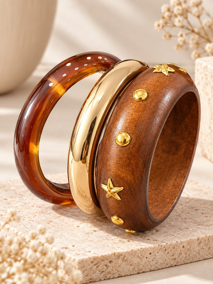 Golden Star Accent Bangles