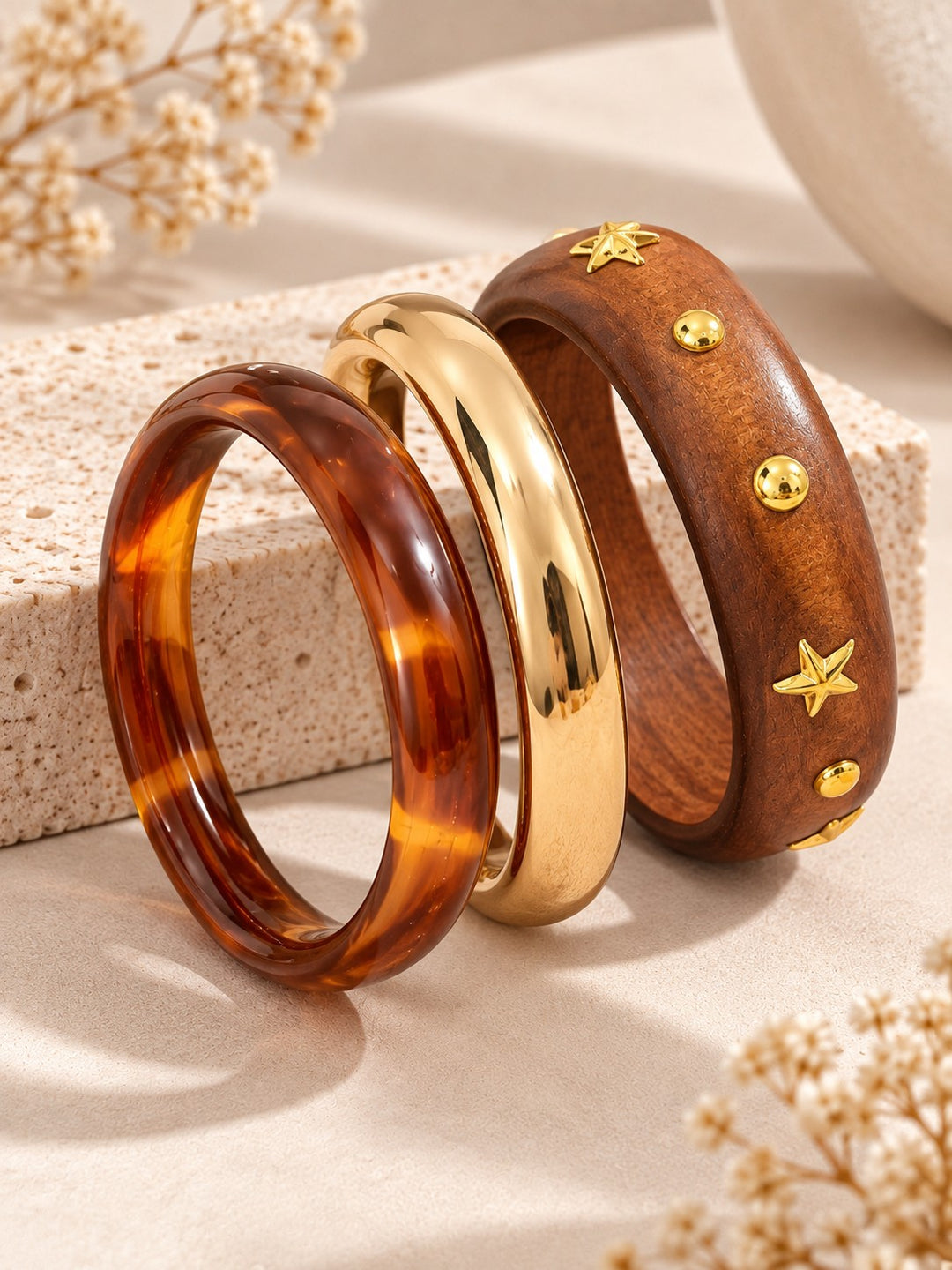 Golden Star Accent Bangles