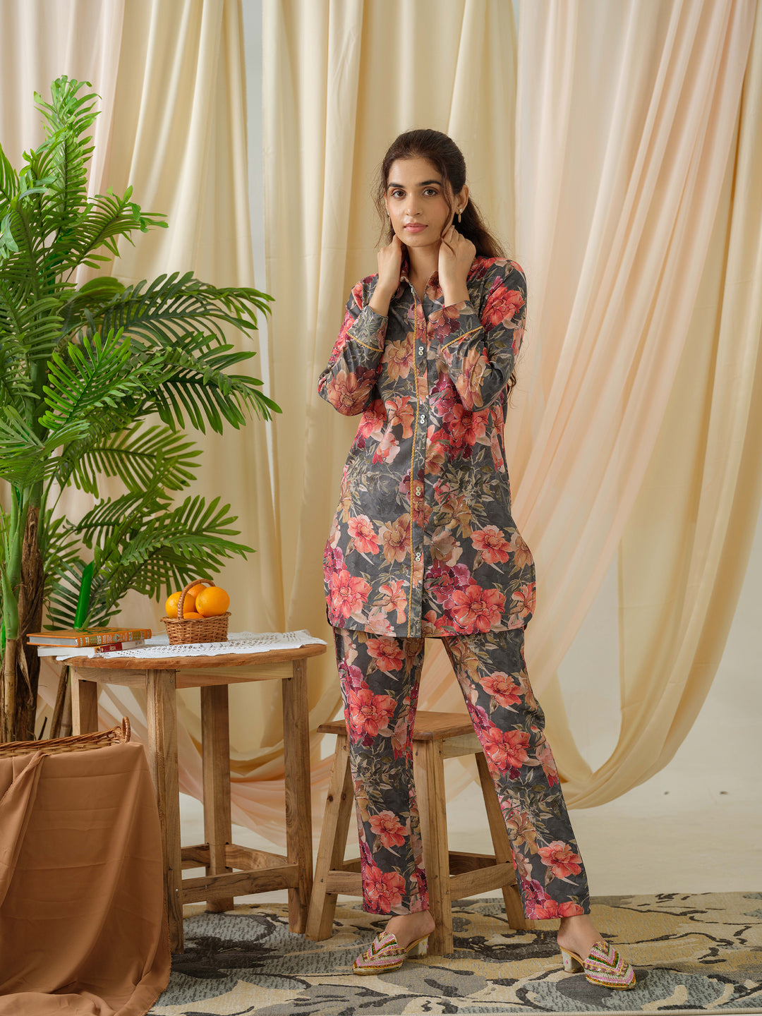 Ayesha Autumn Muslin Co-ord Set