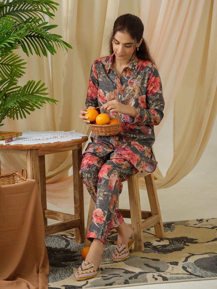 Ayesha Autumn Muslin Co-ord Set