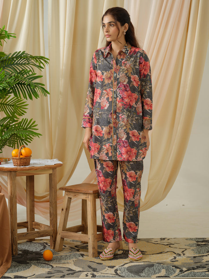 Ayesha Autumn Muslin Co-ord Set