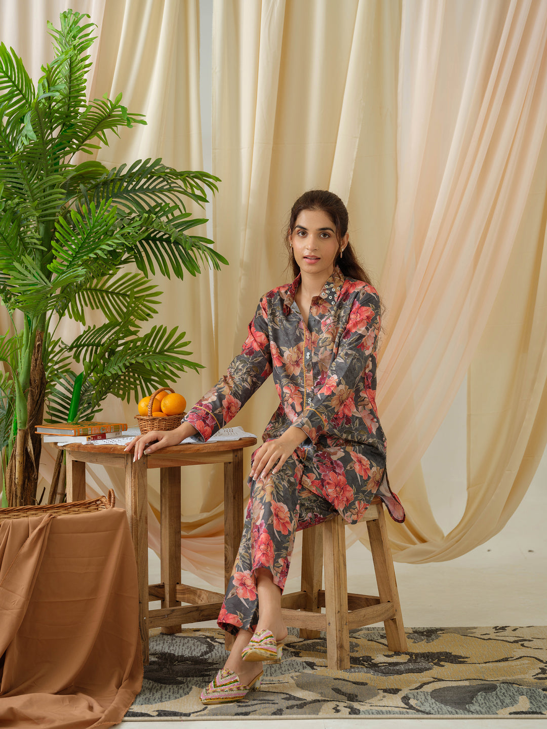 Ayesha Autumn Muslin Co-ord Set