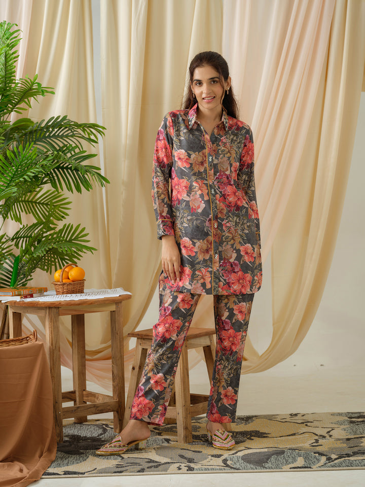 Ayesha Autumn Muslin Co-ord Set