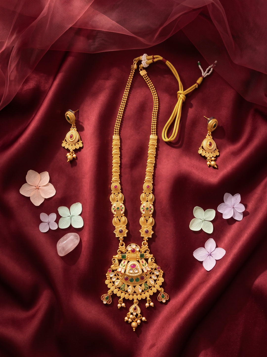 Mahalakshmi Rajwada Nakshi Haram Necklace Set