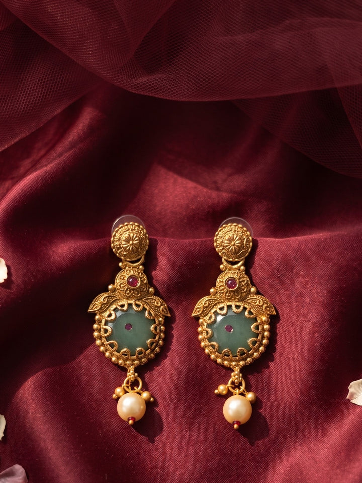 Mahalakshmi Antique Haram Necklace Set