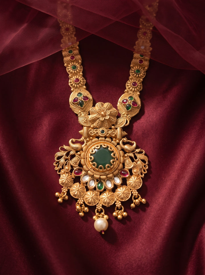 Mahalakshmi Antique Haram Necklace Set