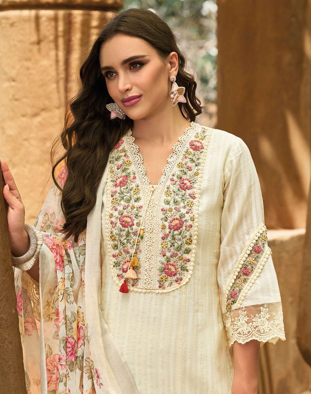 Kina Angel Embroidered Pakistani Cotton Suit Set