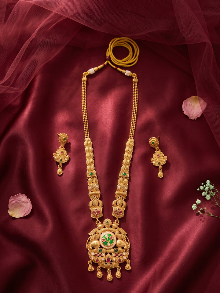 Mahalakshmi Mayura Nakshi Haram Necklace Set