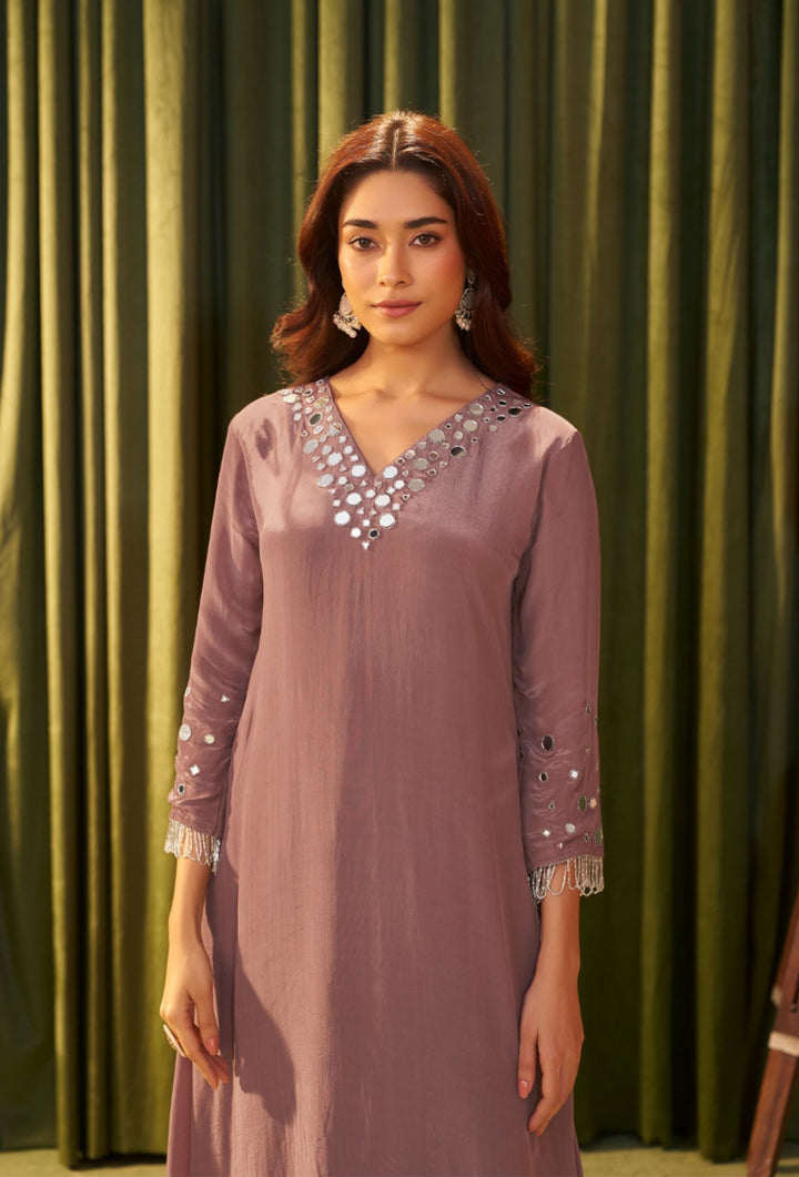 Albeli Caramel full work premium suit set