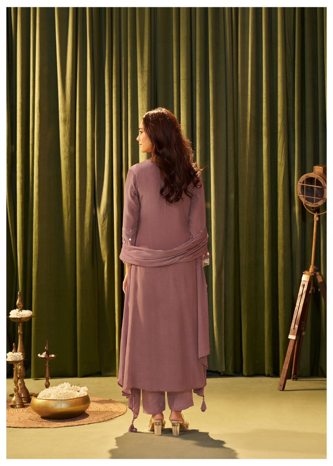 Albeli Caramel full work premium suit set