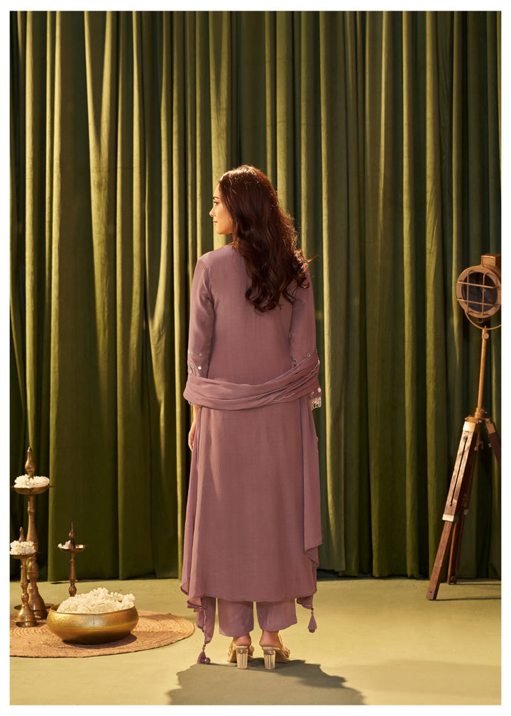 Albeli Caramel full work premium suit set