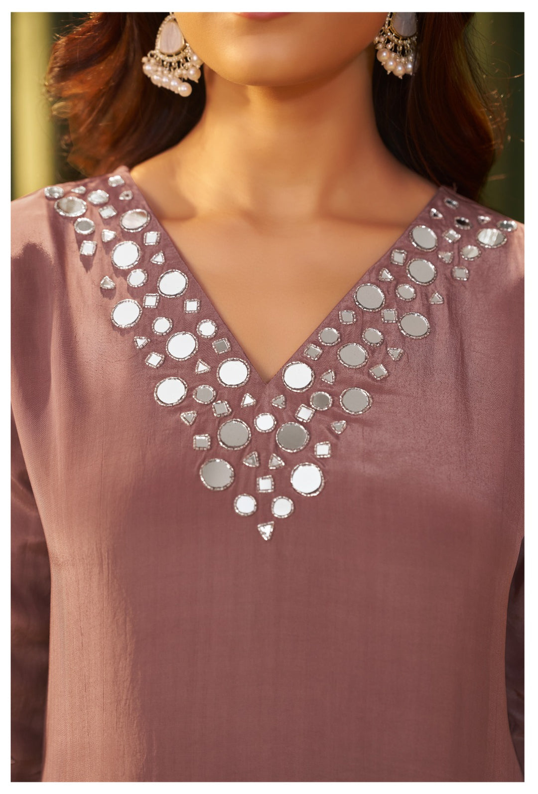 Albeli Caramel full work premium suit set