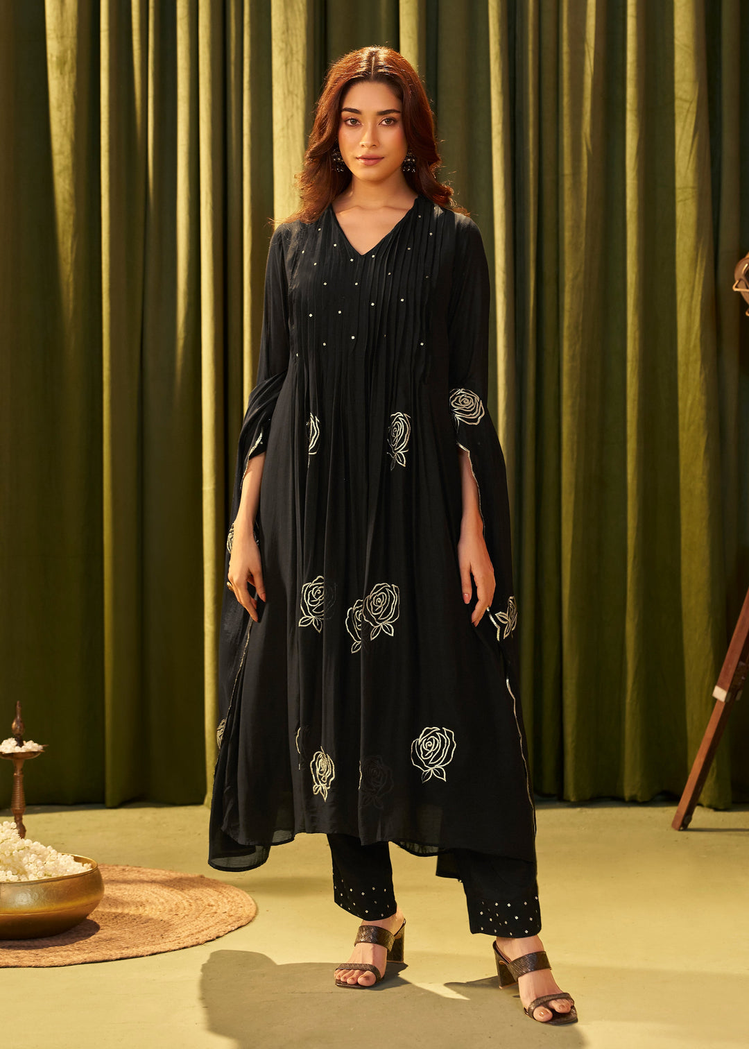 Albeli jade embroidery anarkali suit set