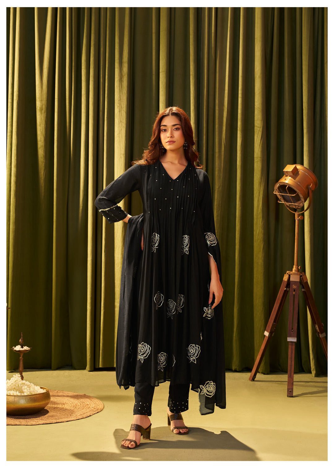 Albeli jade embroidery anarkali suit set
