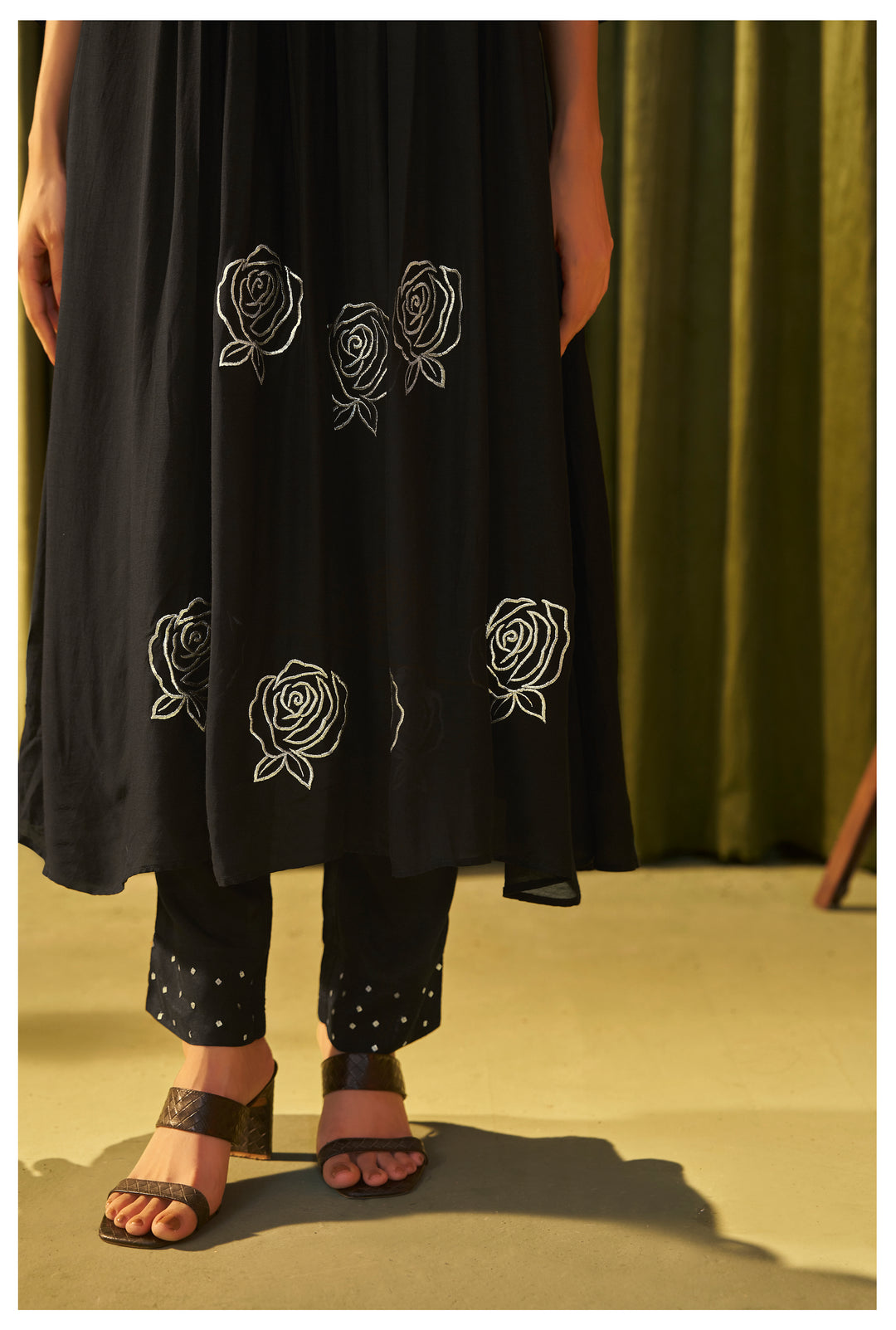 Albeli jade embroidery anarkali suit set