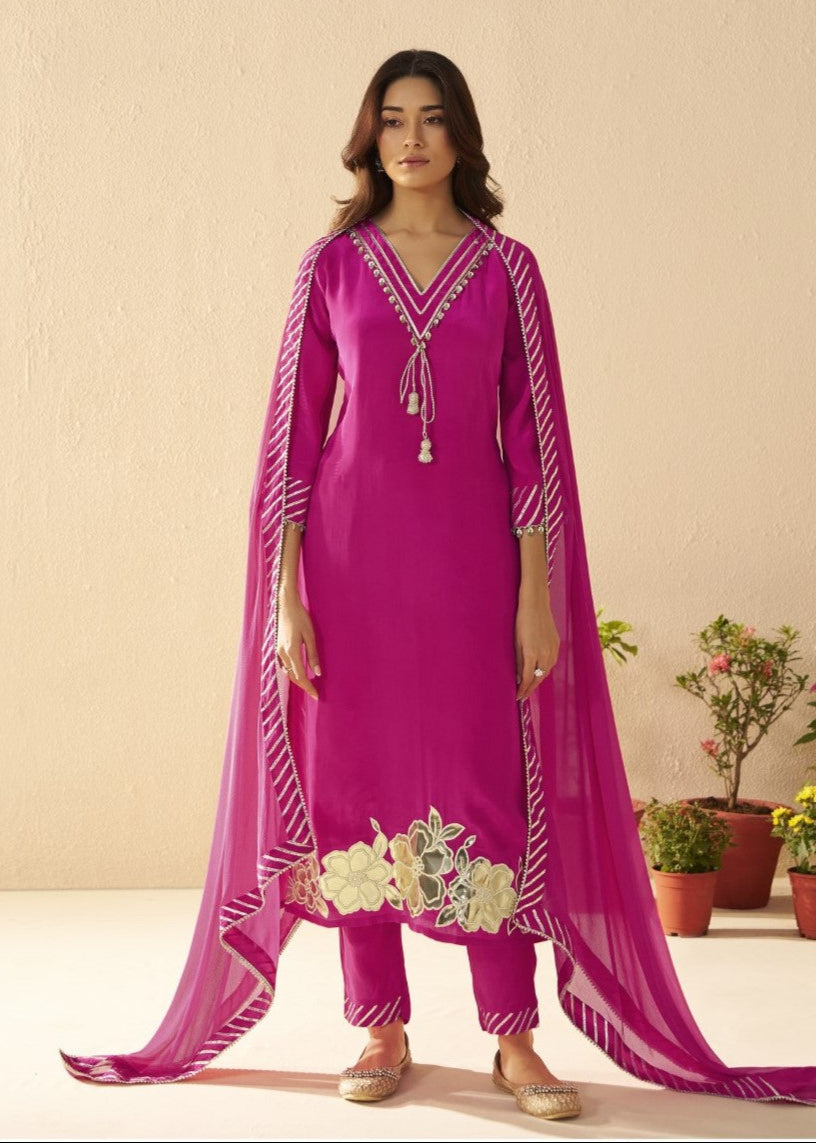 Albeli cameo premium work suit set