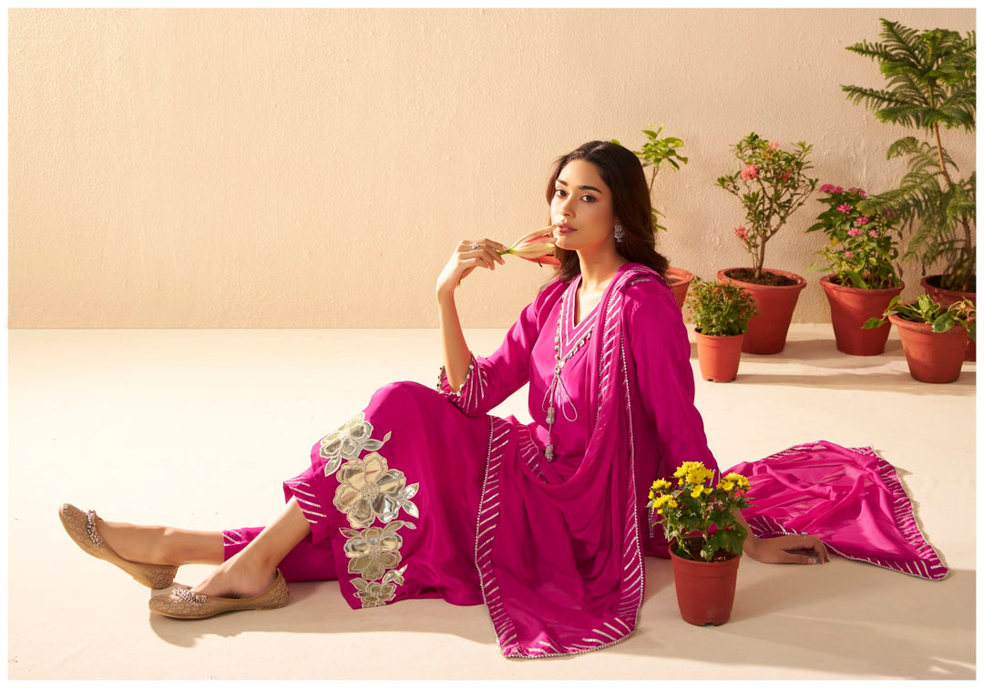 Albeli cameo premium work suit set