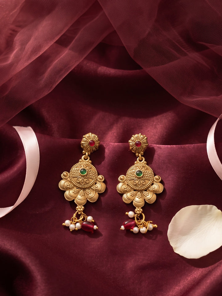 Pushpika Emerald Antique Necklace Set