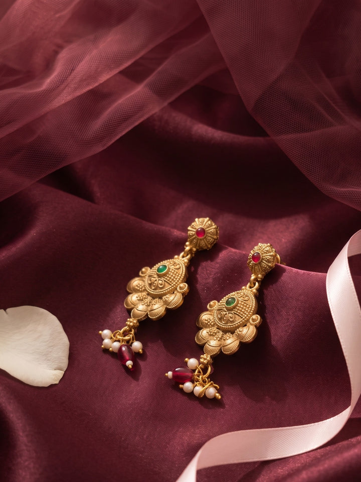 Pushpika Emerald Antique Necklace Set