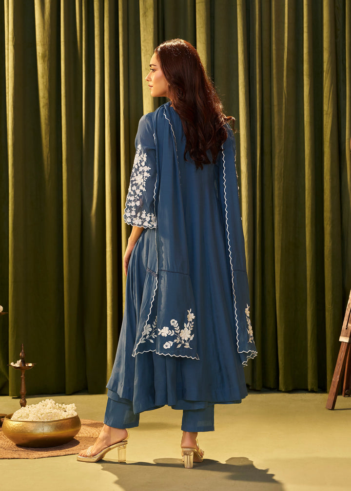 Albeli Hibis embroidery anarkali suit set