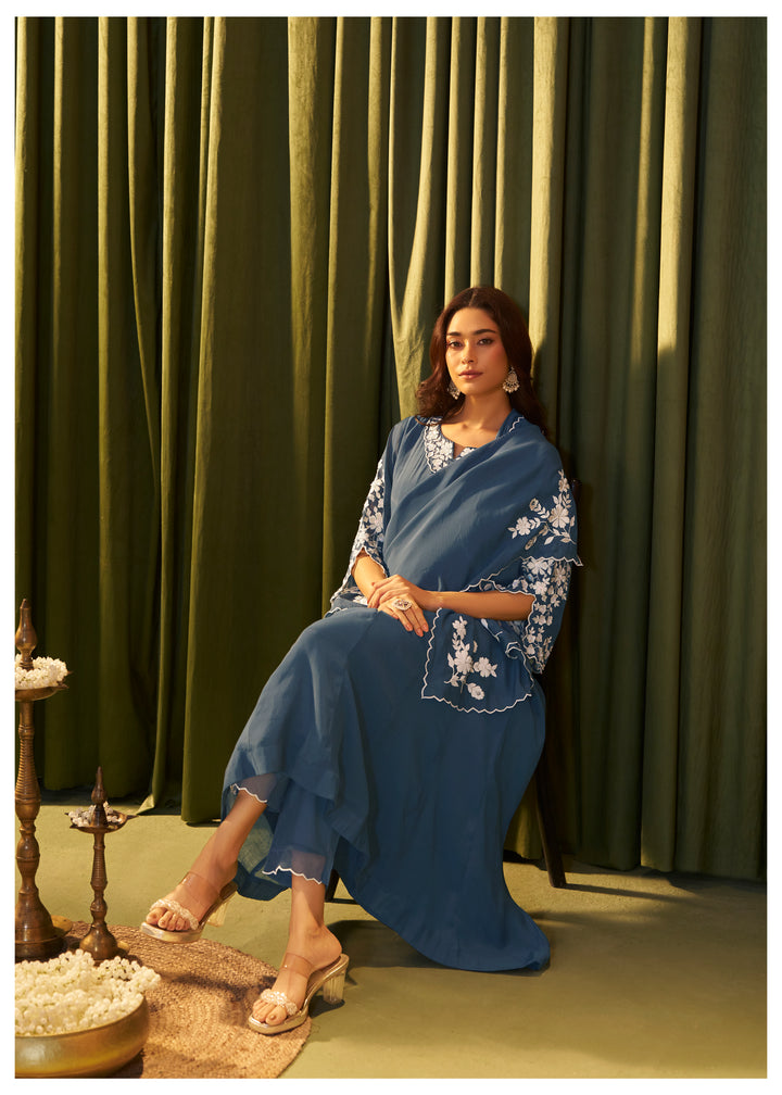 Albeli Hibis embroidery anarkali suit set