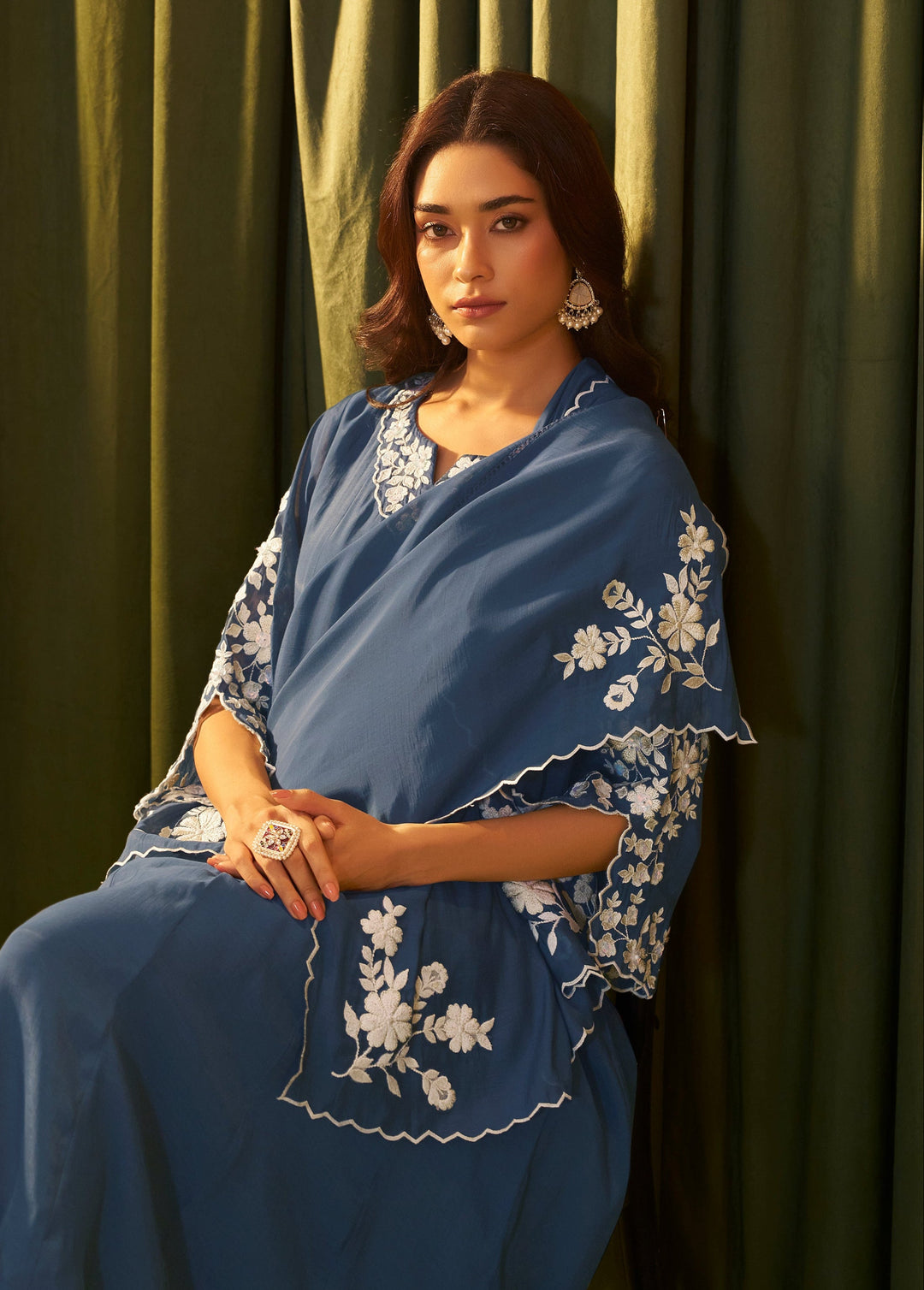 Albeli Hibis embroidery anarkali suit set