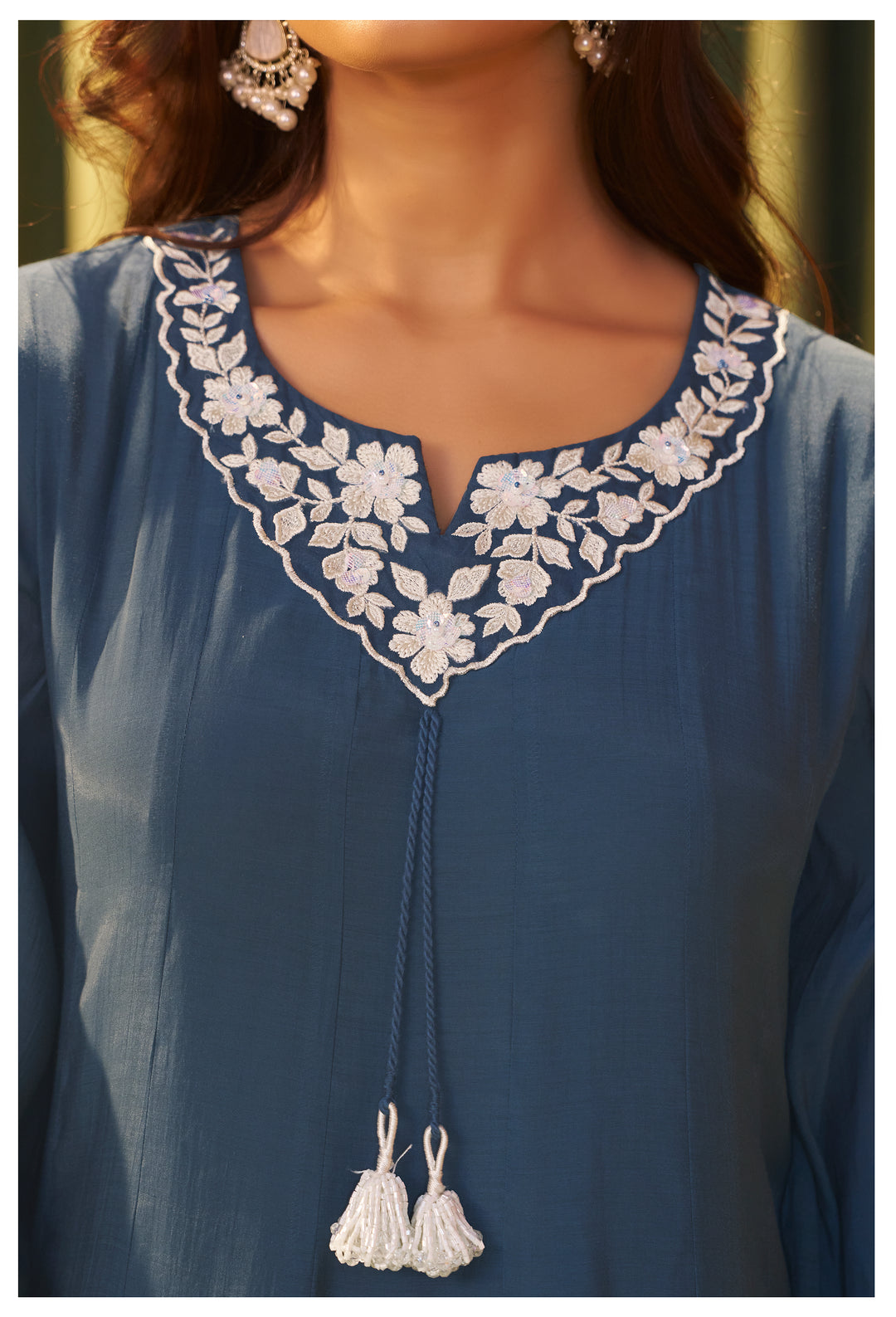 Albeli Hibis embroidery anarkali suit set