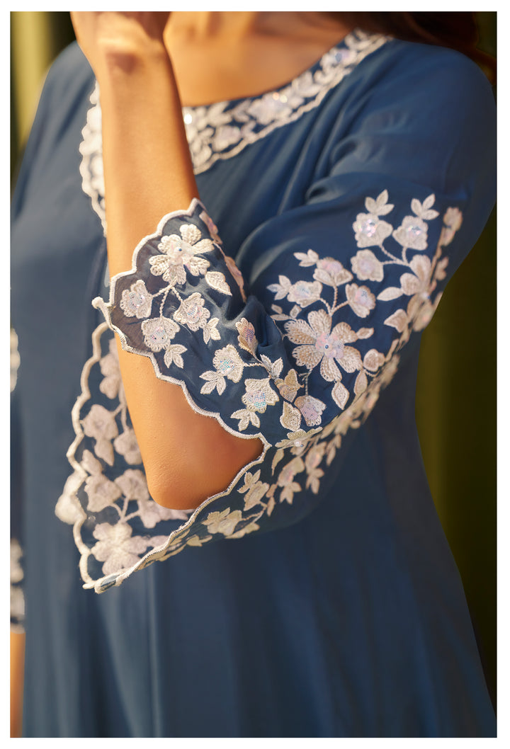 Albeli Hibis embroidery anarkali suit set