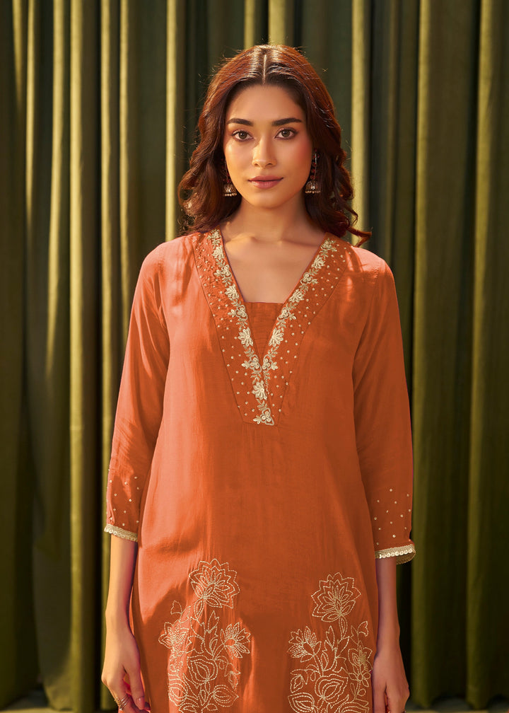 Albeli Apricot Premium Full work suit set