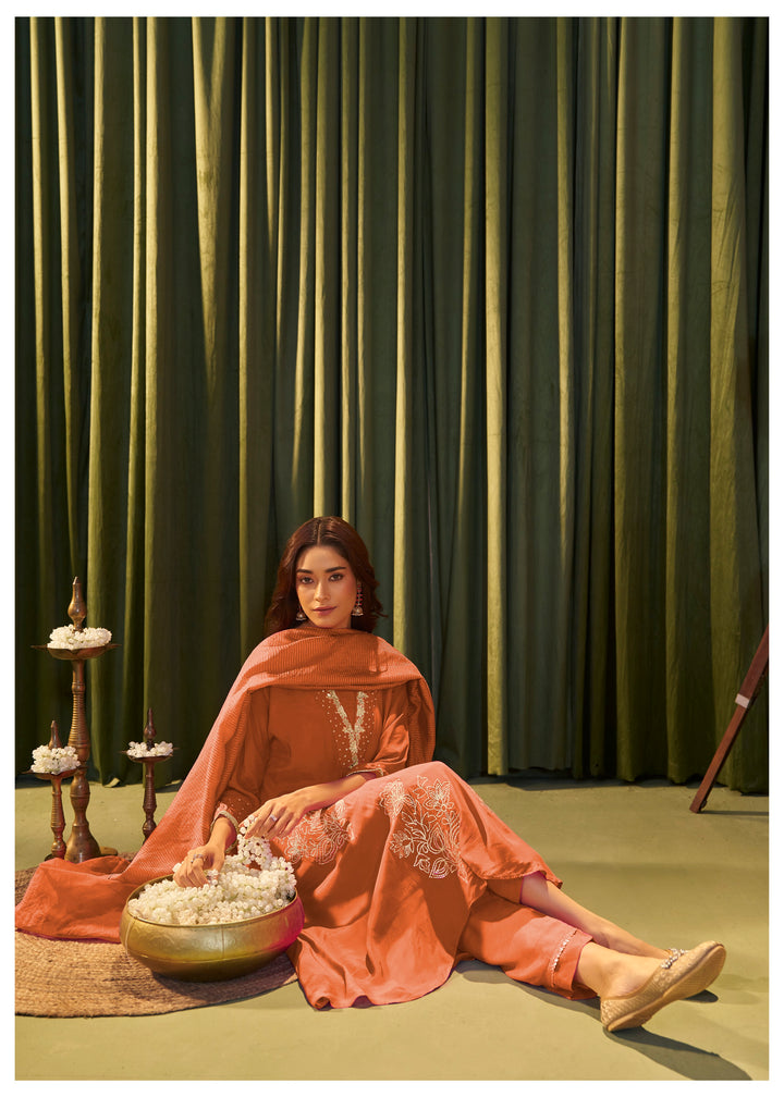 Albeli Apricot Premium Full work suit set