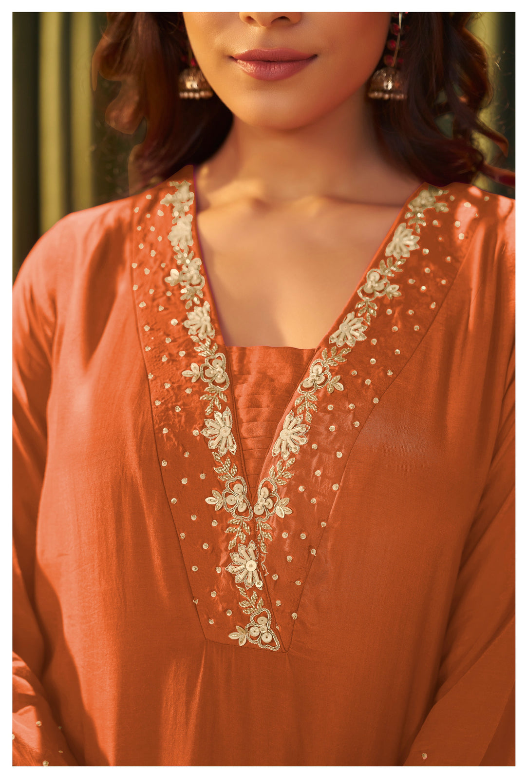 Albeli Apricot Premium Full work suit set