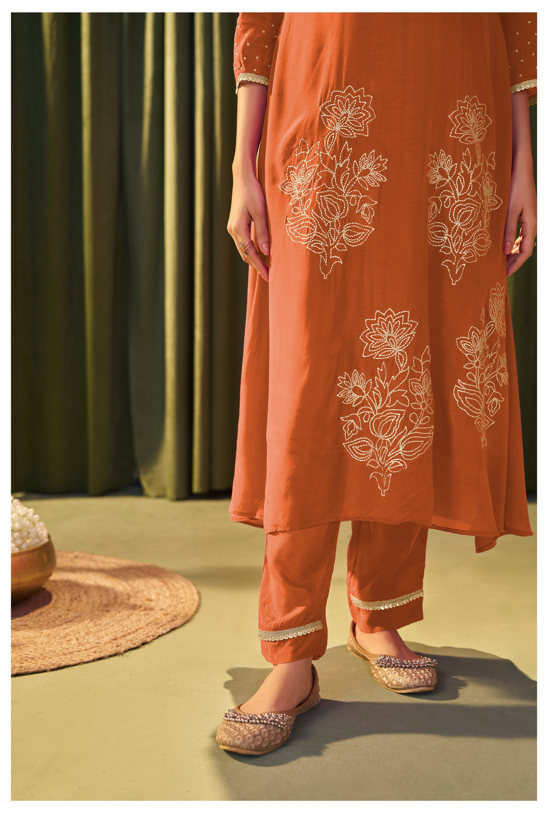 Albeli Apricot Premium Full work suit set