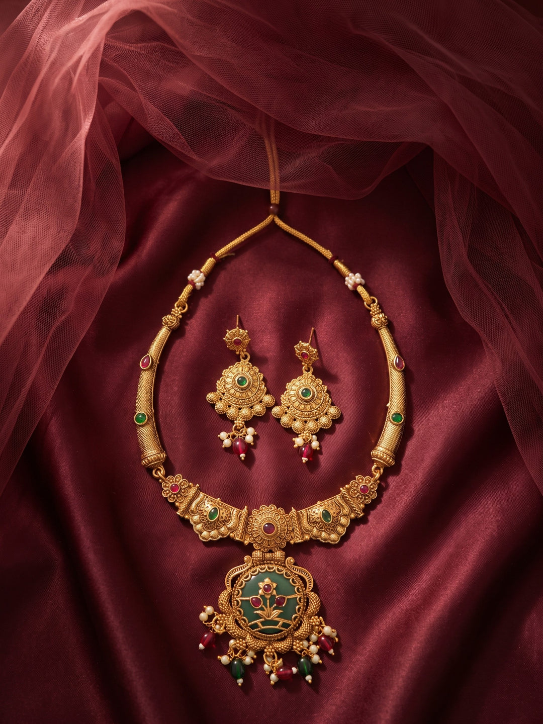 Pushpika Antique Necklace Set