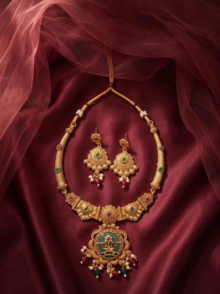 Pushpika Antique Necklace Set