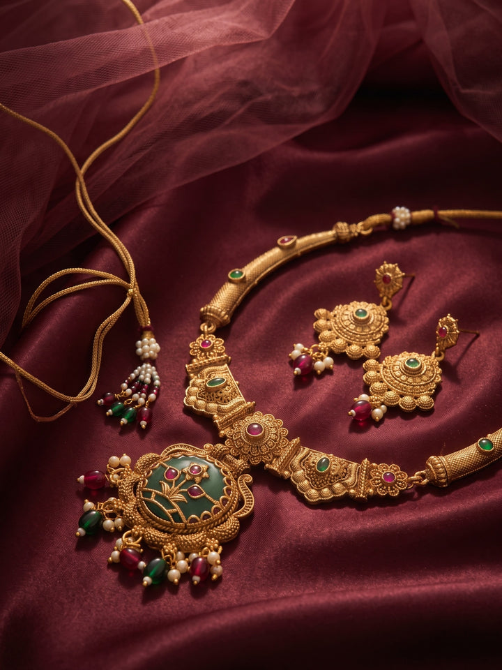 Pushpika Antique Necklace Set