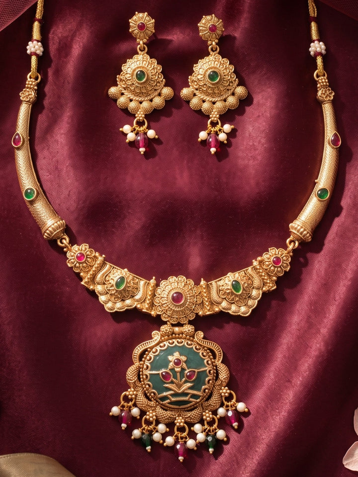 Pushpika Antique Necklace Set