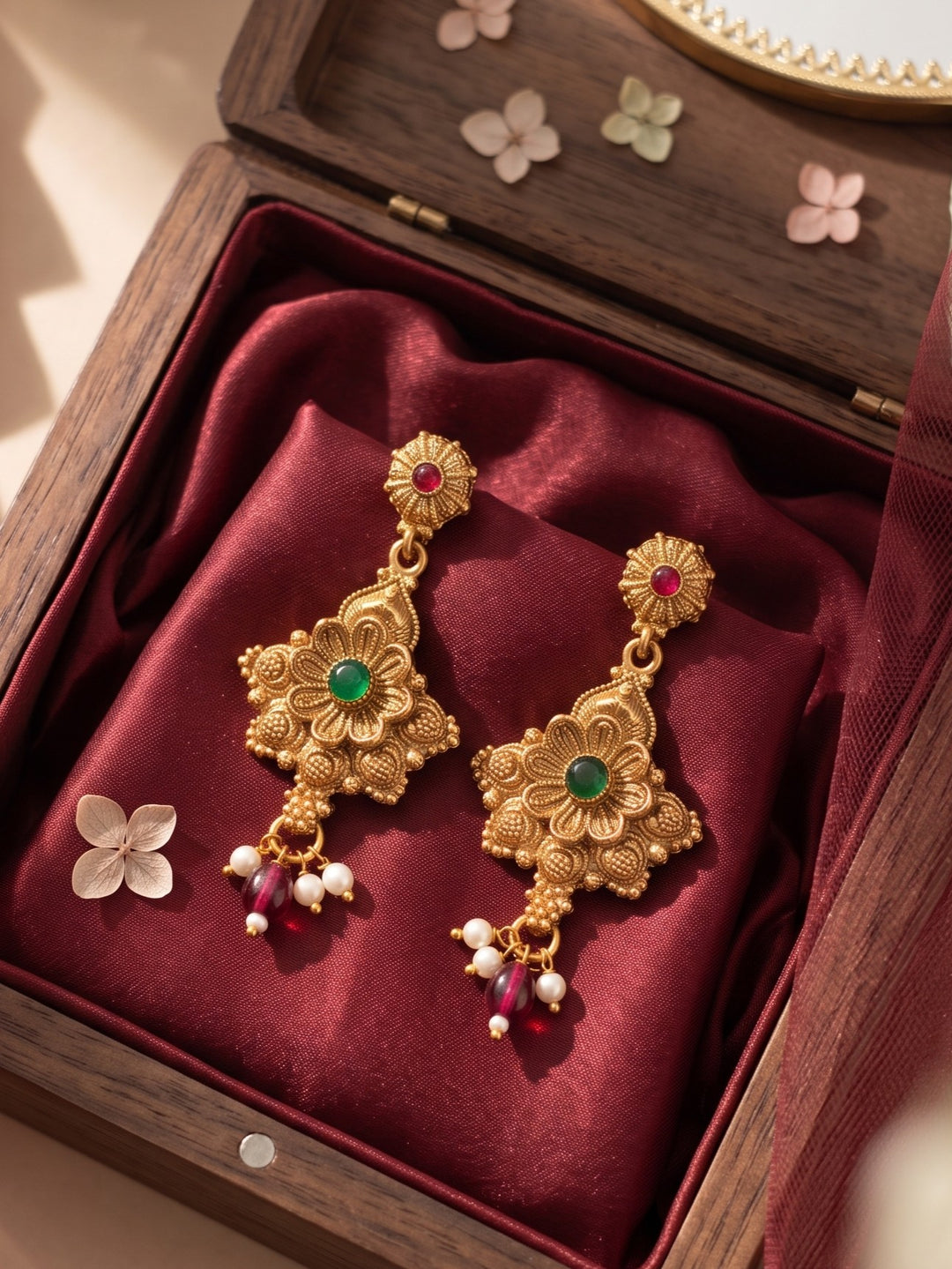 Pushpika Harit Ratna Necklace Set