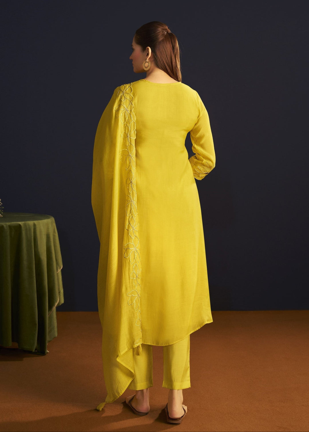 Miami Gold embroidery suit set