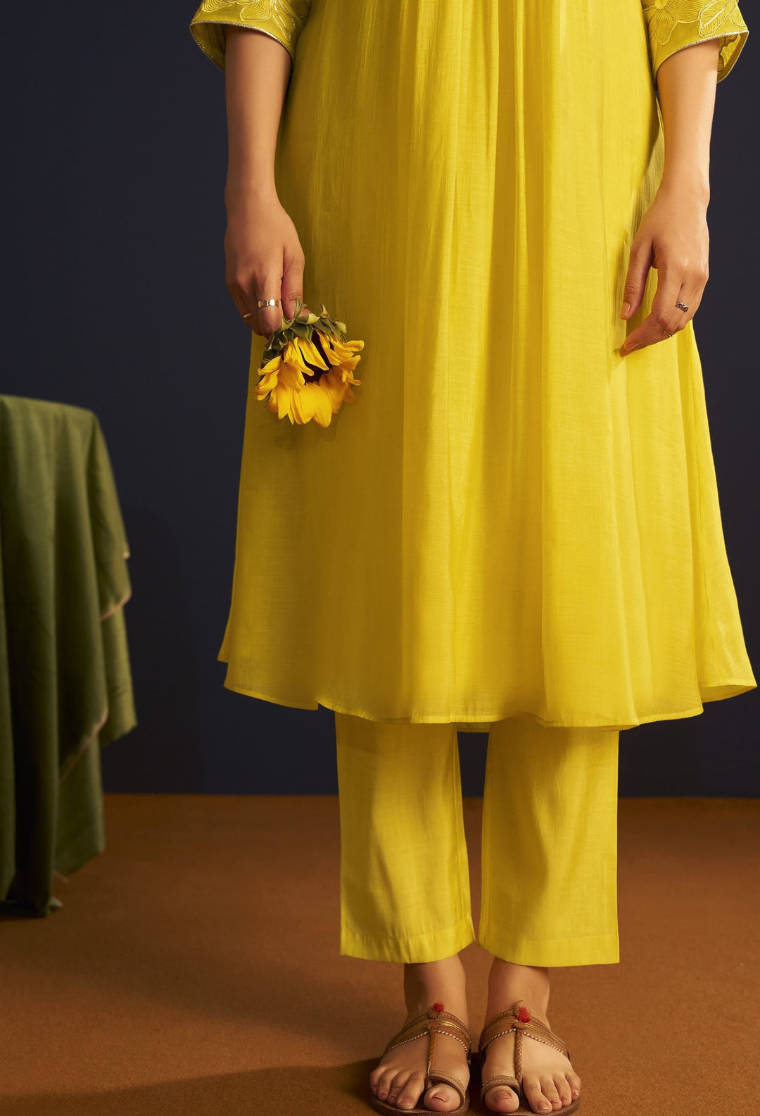 Miami Gold embroidery suit set