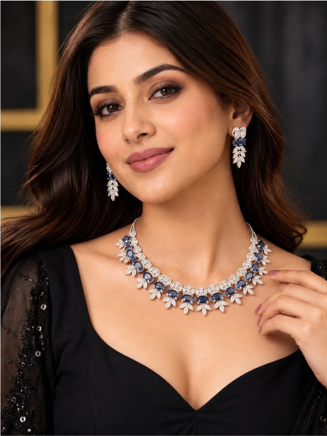 Meenakshi Emerald Noor Set