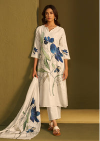 Itrh hibis Linen Suit set