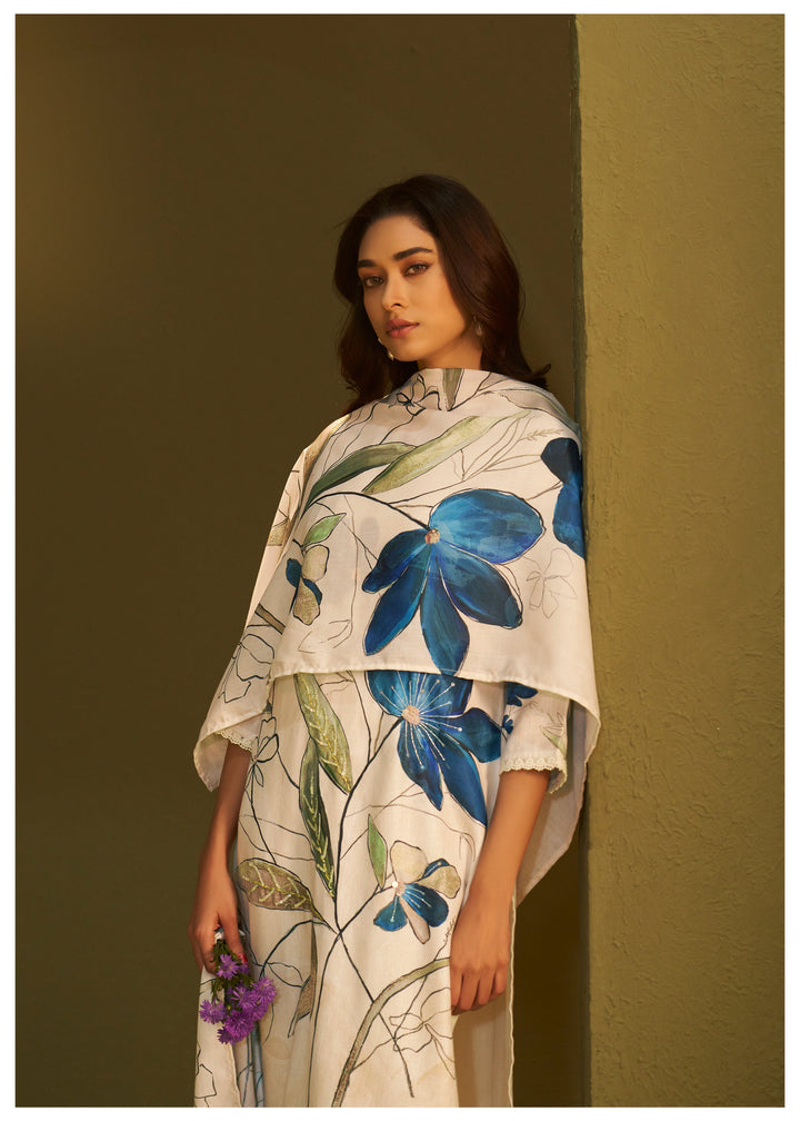 Itrh hibis Linen Suit set