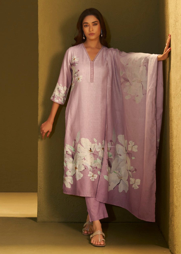 Itrh Lavender Linen Suit Set