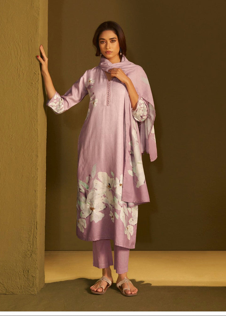Itrh Lavender Linen Suit Set