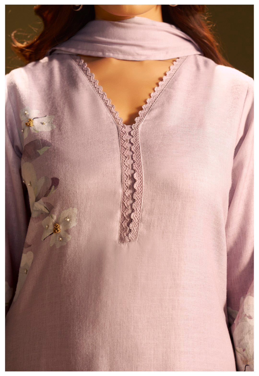 Itrh Lavender Linen Suit Set