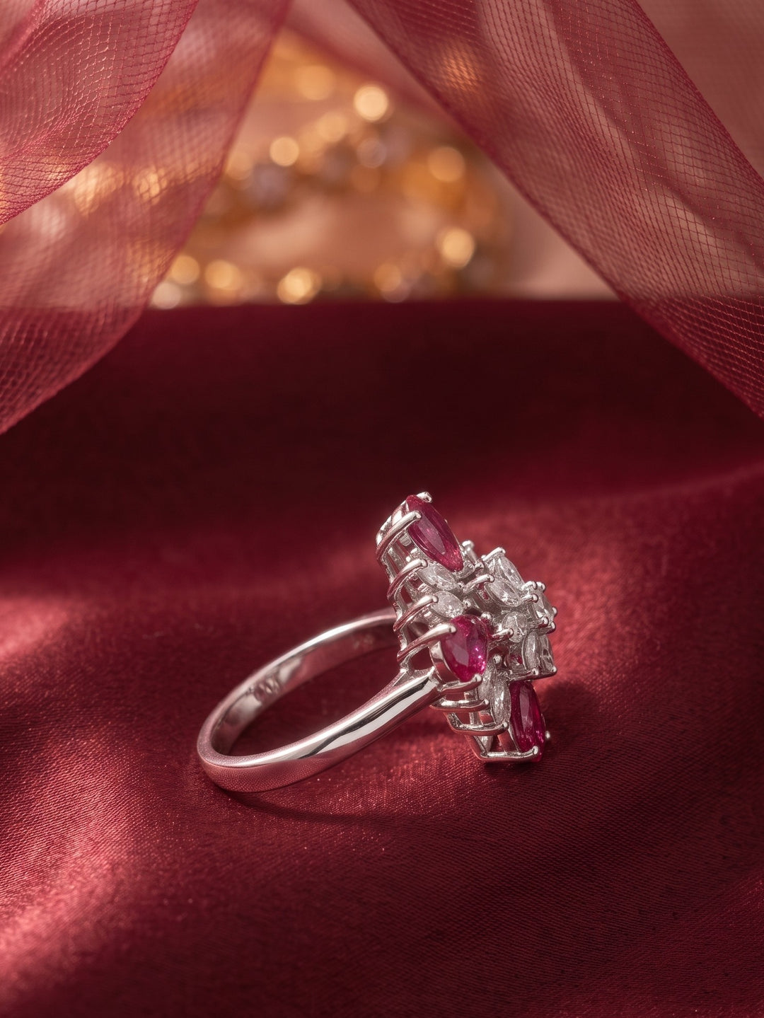 Crystal Bloom Ring & Earring Set