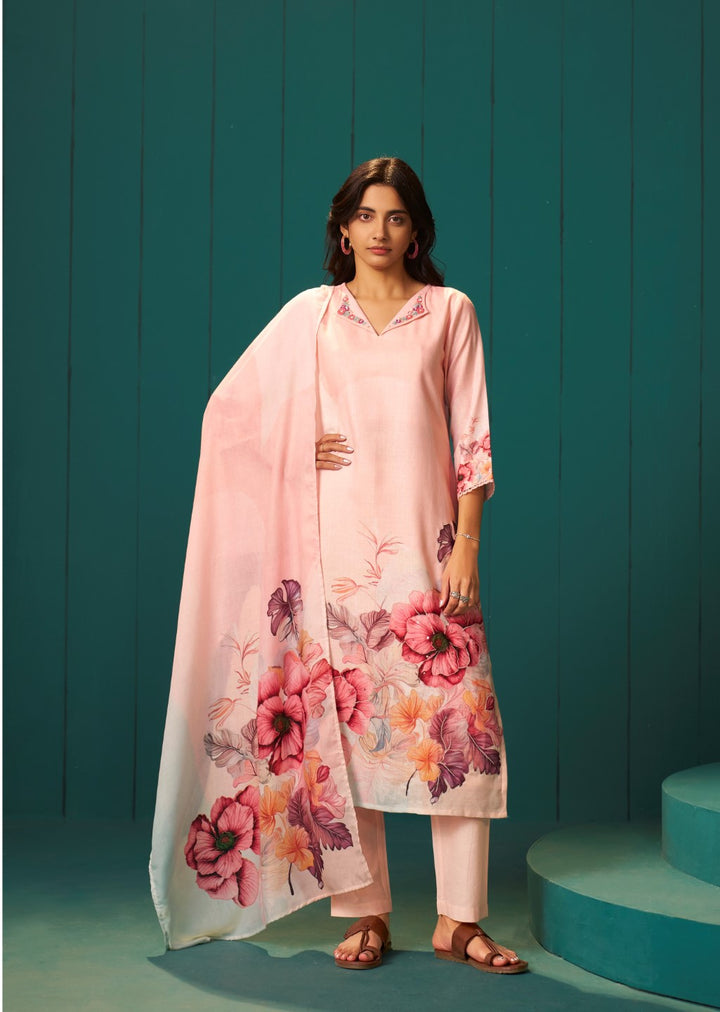 Itrh blossom linen cotton suit set