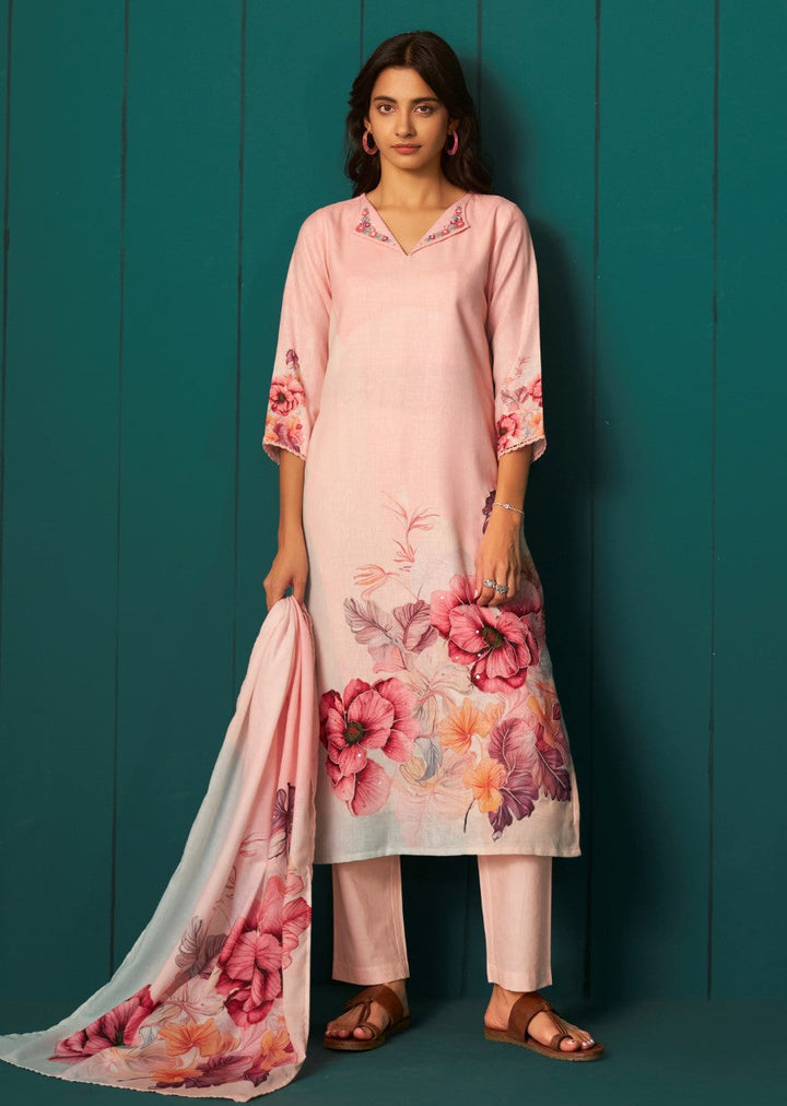 Itrh blossom linen cotton suit set