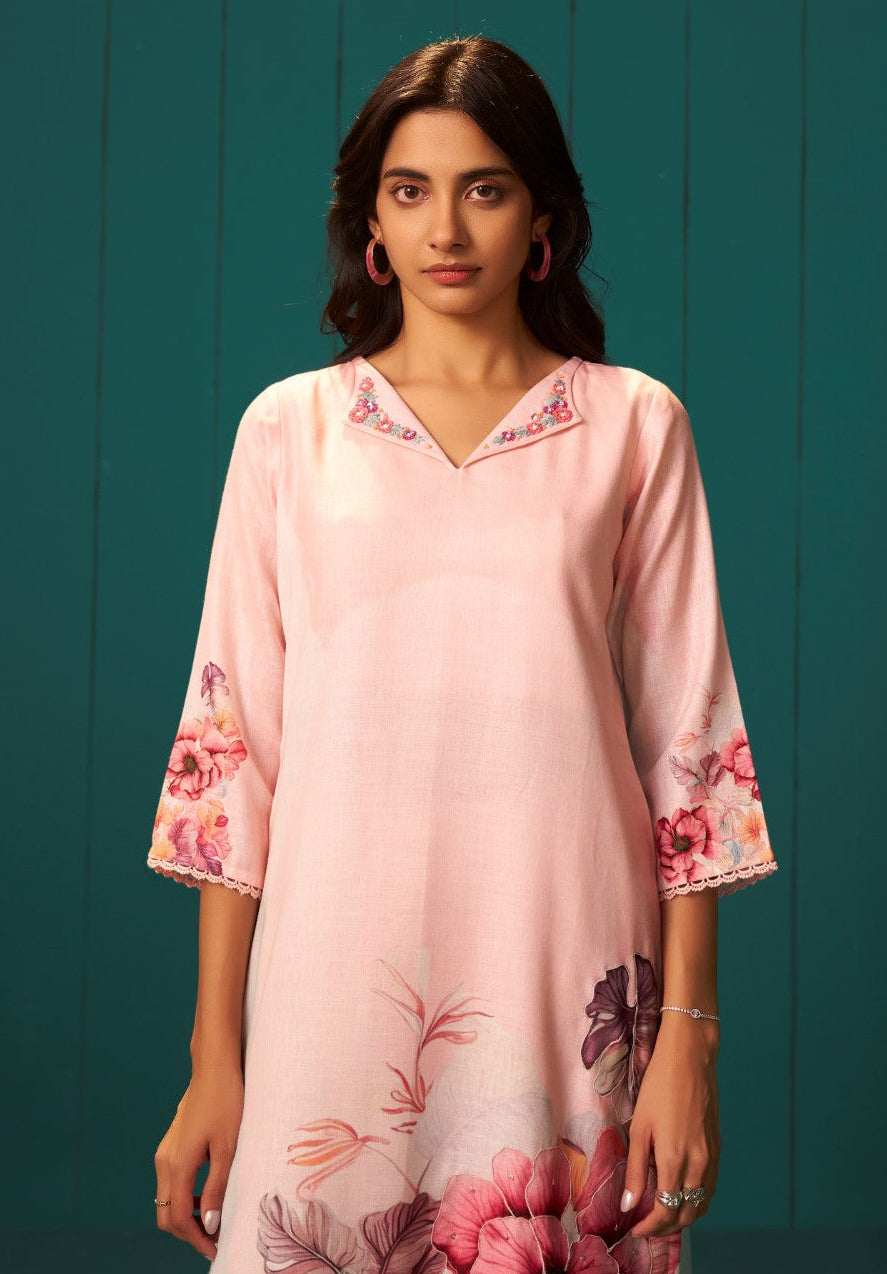 Itrh blossom linen cotton suit set